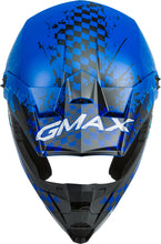 Load image into Gallery viewer, GMAX YOUTH MX-46Y OFF-ROAD ANIM8 HELMET BLUE/SILVER/BLACK YL G3461042