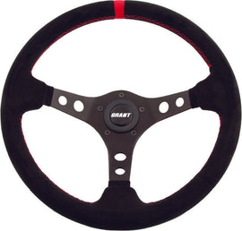 GRANT SUEDE SERIES STEERING WHEEL BLACK/RED 695