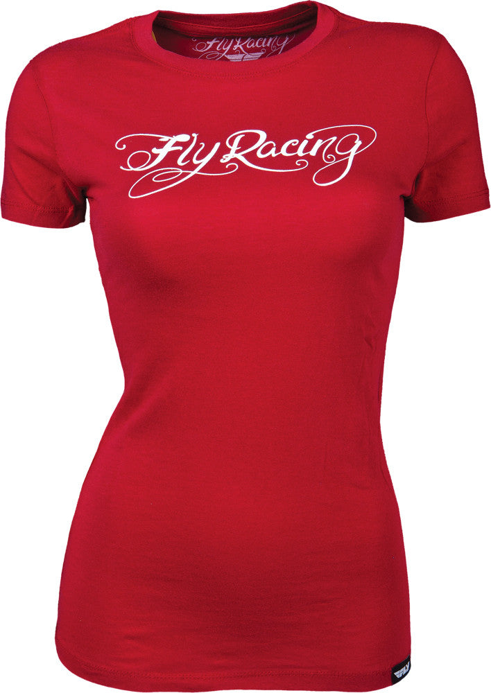 FLY RACING LOGO TEE RED M 356-0142M-atv motorcycle utv parts accessories gear helmets jackets gloves pantsAll Terrain Depot