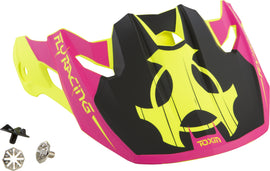 FLY RACING TOXIN ORIGINAL YOUTH VISOR MATTE HI-VIS/PINK 73-88022Y