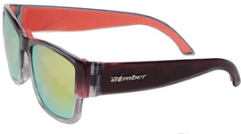 BOMBER GOMER BOMB FLOATING EYEWEAR CRYSTAL SMOKE W/RED MIRROR GM104-RM-RF