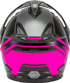 GMAX GM-11 DUAL-SPORT SCUD HELMET BLACK/PINK/GREY MD G1113405