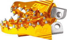 Load image into Gallery viewer, FLO MOTORSPORTS MOTO STYLE FOOTPEG SET GOLD 2"X3.125" FPEG-800GLD