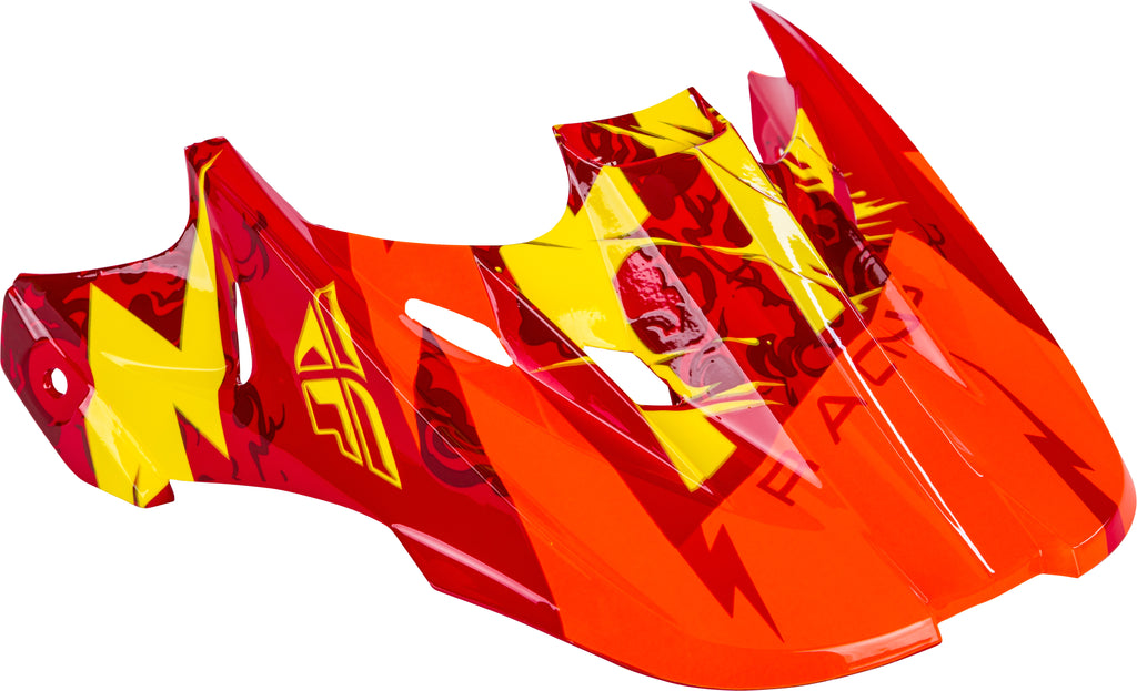 FLY RACING KINETIC SHOCKED HELMET VISOR RED/YELLOW 73-47927