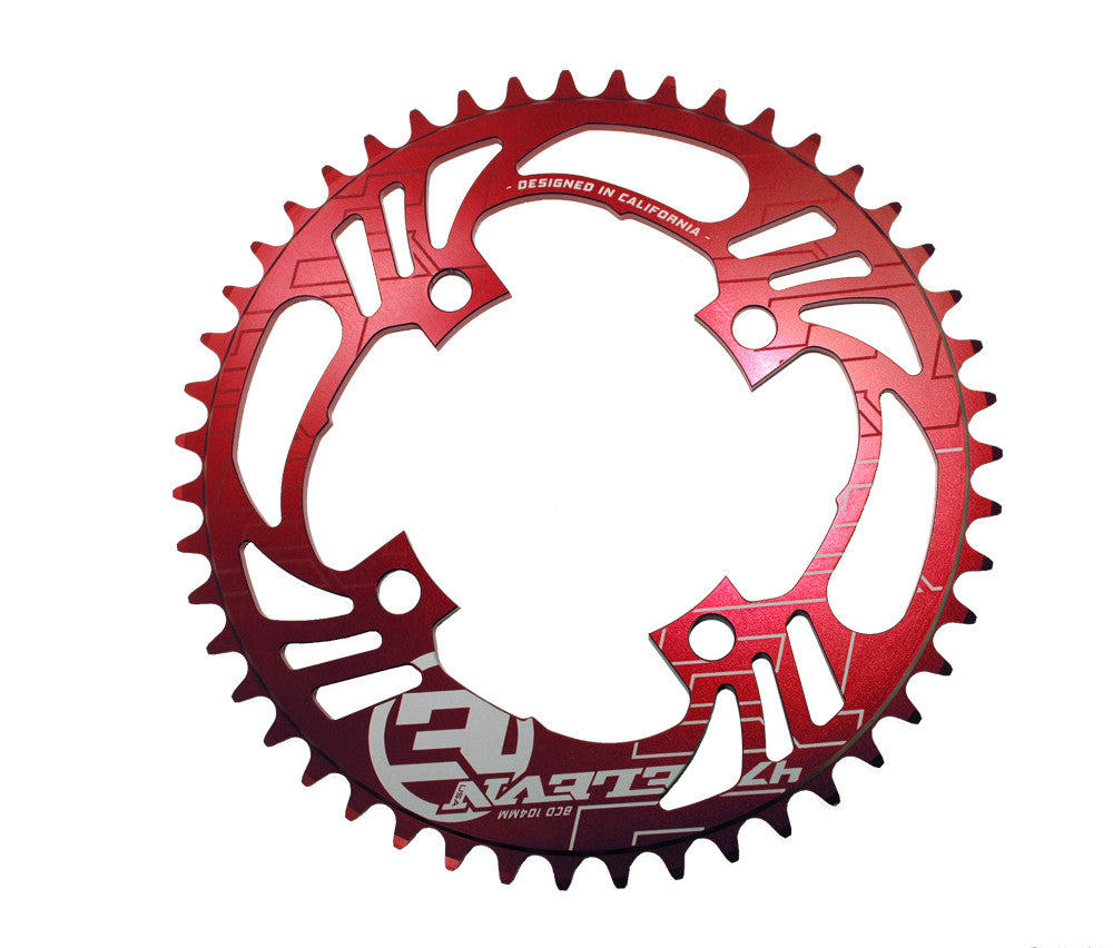 ELEVN 4-BOLT FLOW CHAINRING RED 37T ELCRF437RDRD