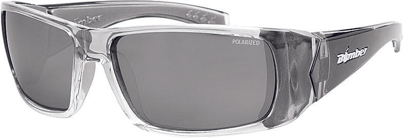 BOMBER PIPE BOMB EYEWEAR SMOKE W/SILVER MIRROR POLARIZED LENS PB114