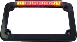 SDC LED LICENSE PLATE FRAME BLACK W/TURN SIGNALS 02603-atv motorcycle utv parts accessories gear helmets jackets gloves pantsAll Terrain Depot