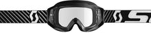 Load image into Gallery viewer, SCOTT HUSTLE GOGGLE X BLACK/WHITE W/CLEAR WORKS 268183-1007113