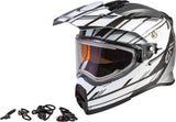 GMAX AT-21S EPIC SNOW HELMET W/ELEC SHIELD SILVER/WHITE/BLACK XL G4211127