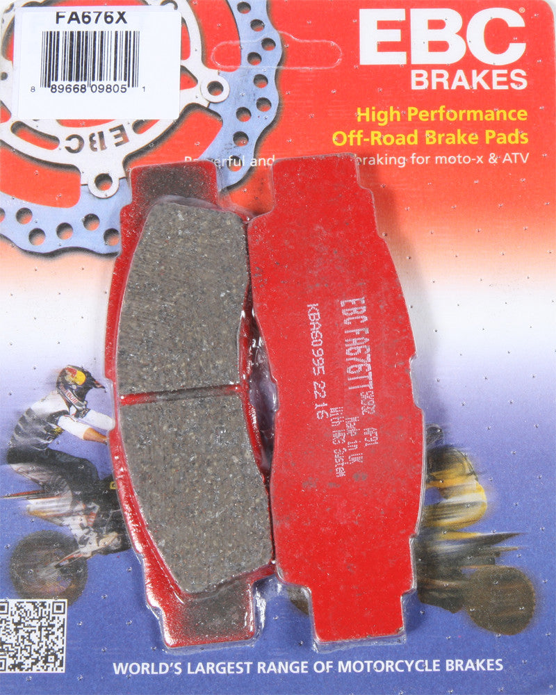 EBC BRAKE PADS FRONT RIGHT FA676X-atv motorcycle utv parts accessories gear helmets jackets gloves pantsAll Terrain Depot