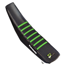 Load image into Gallery viewer, D'COR SEAT COVER BLACK/GREEN W/RIBS 30-20-459