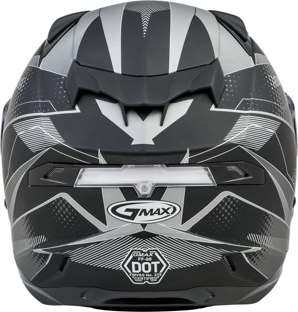 GMAX FF-98 FULL-FACE APEX HELMET MATTE BLACK/DARK SILVER XS G1981453