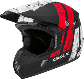 GMAX YOUTH MX-46Y OFF-ROAD DOMINANT HELMET MATTE BLK/WHITE/RED YL G3464352