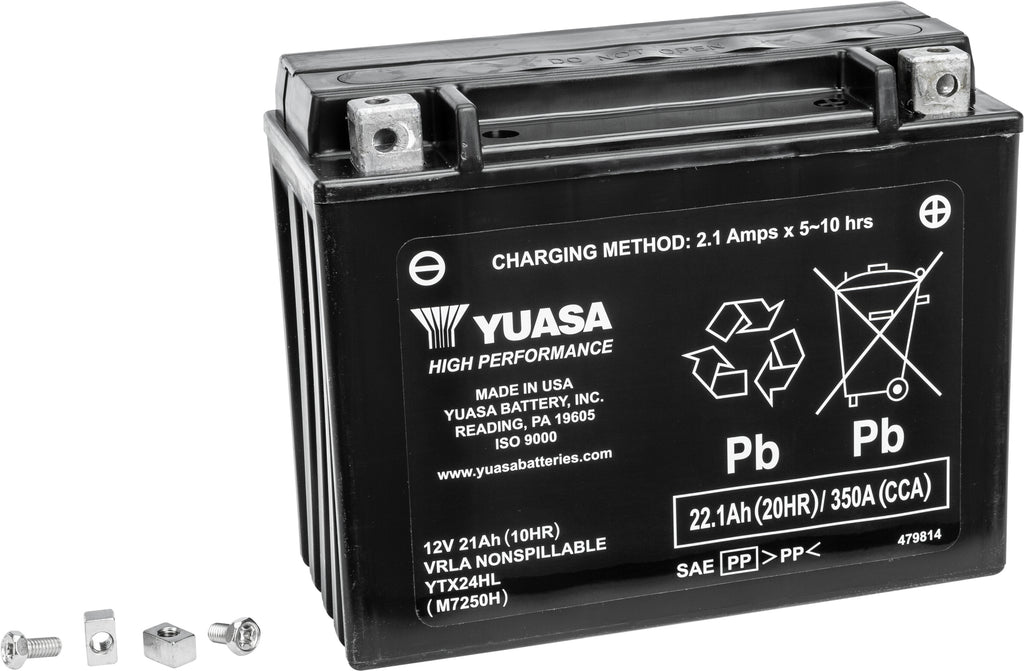 YUASA BATTERY YTX24HL SEALED FACTORY ACTIVATED YUAM7250H-atv motorcycle utv parts accessories gear helmets jackets gloves pantsAll Terrain Depot