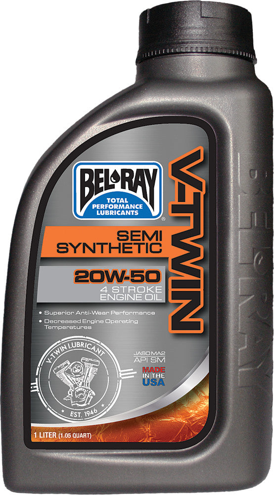 BEL-RAY V-TWIN SEMI-SYNTHETIC ENGINE OIL 20W-50 1L 96910-BT1