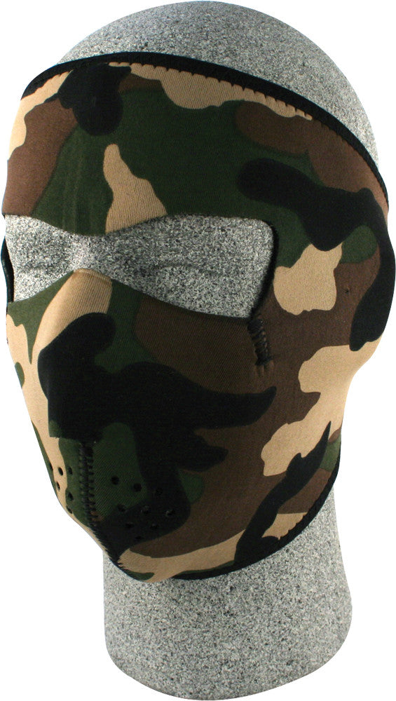 ZAN FULL FACE MASK WOODLAND CAMO WNFM118-atv motorcycle utv parts accessories gear helmets jackets gloves pantsAll Terrain Depot