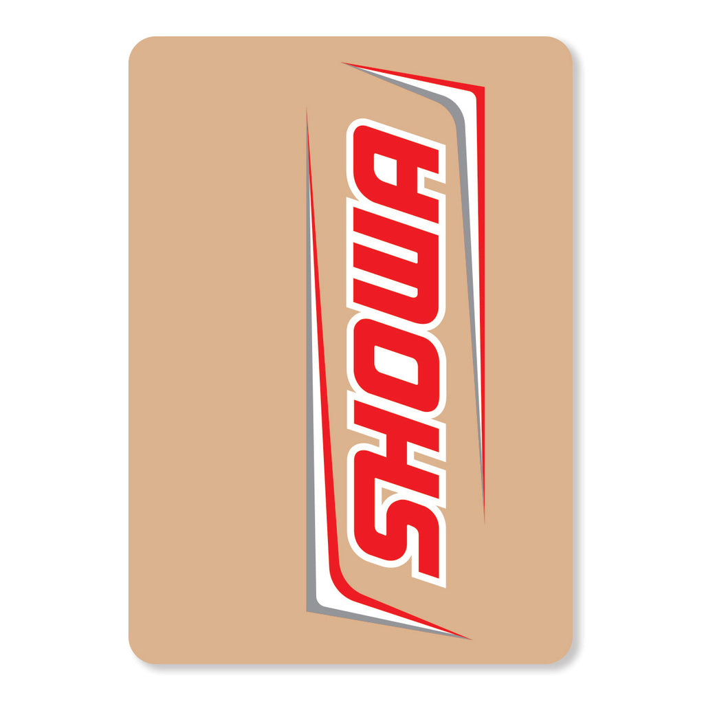 D'COR SHOWA UPPER FORK DECALS RED/WHITE 40-80-115