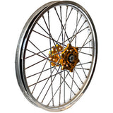 DUBYA REAR WHEEL SET 2.15X19 GOLD HUB SILVER RIM 56-3156GS