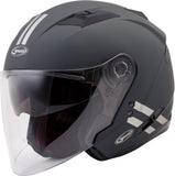 GMAX OF-77 OPEN-FACE DOWNEY HELMET MATTE GREY/SILVER XS G3774023