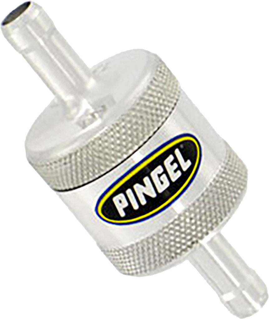 PINGEL ENT FUEL FILTER SUPER SHORT SATIN 5/16" IN/OUT SS1P