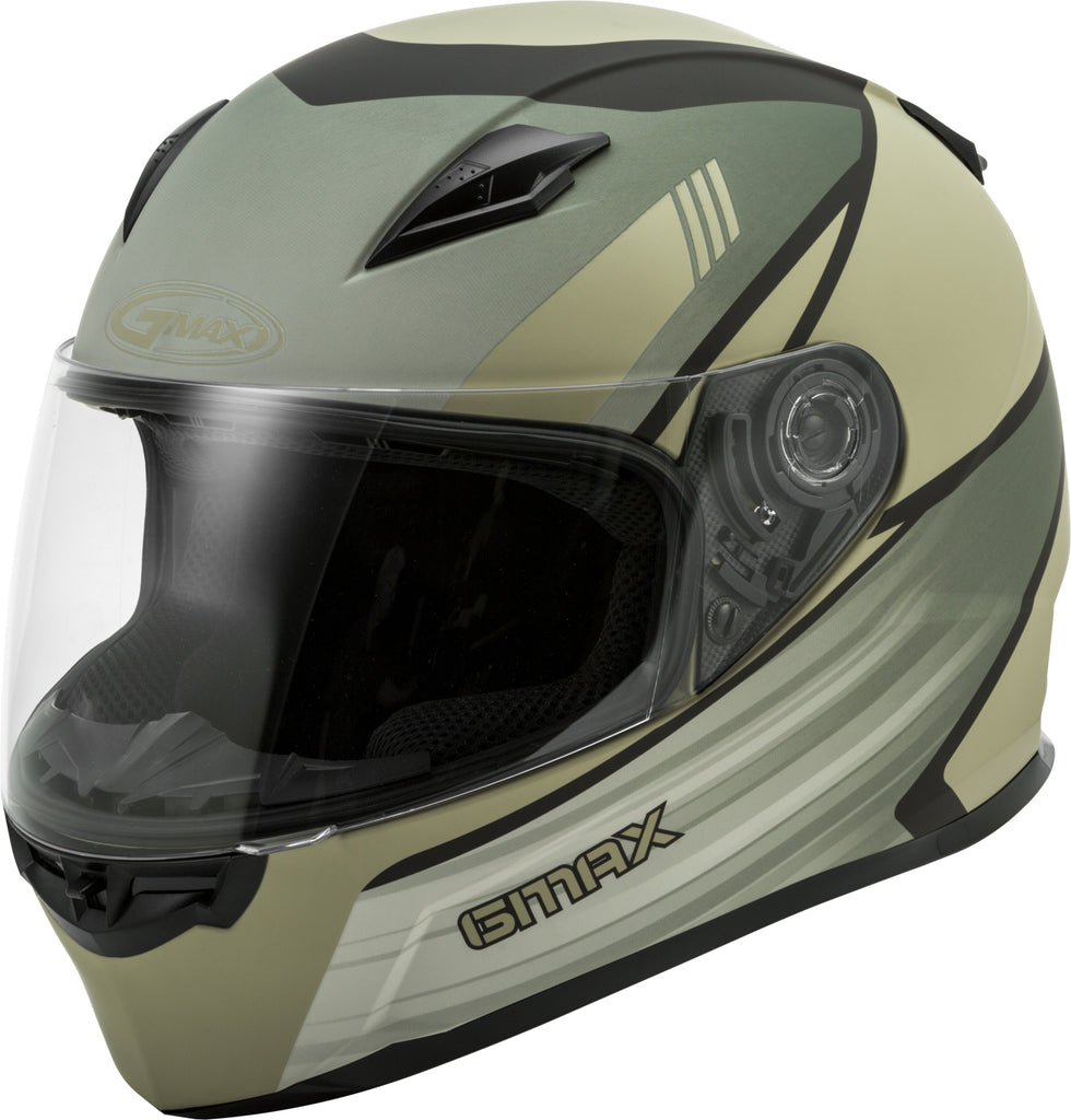 GMAX FF-49 FULL-FACE DEFLECT HELMET SMK SHIELD MATTE TAN/KHAKI SM G1494534