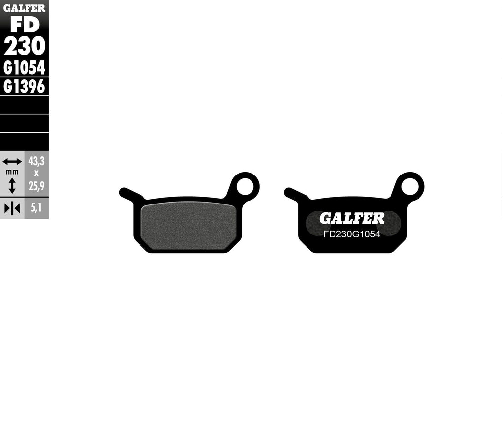 GALFER BRAKE PADS SEMI METALLIC FD230G1054 FD230G1054
