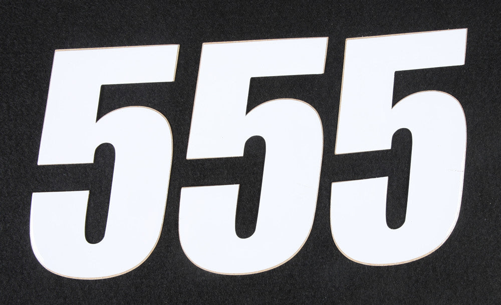 D'COR NUMBER 5 WHITE 4" 3/PK 45-14-5