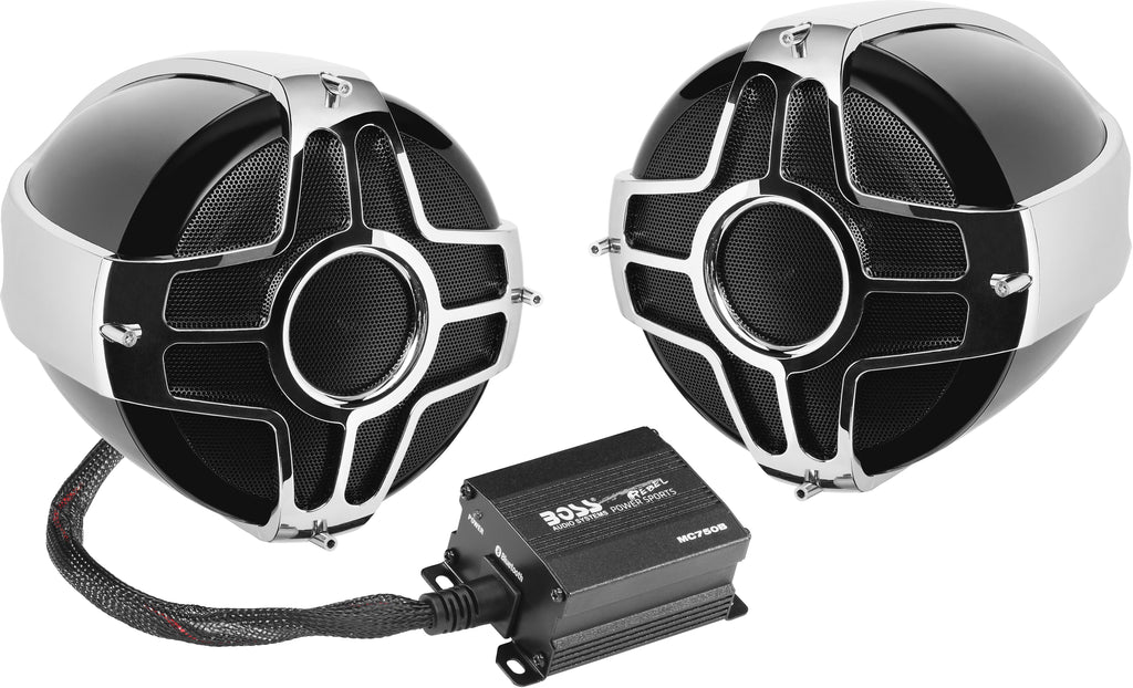 BOSS AUDIO 4" HANDLEBAR MOUNT 1000W 2-SPEAKER SYSTEM MC750B
