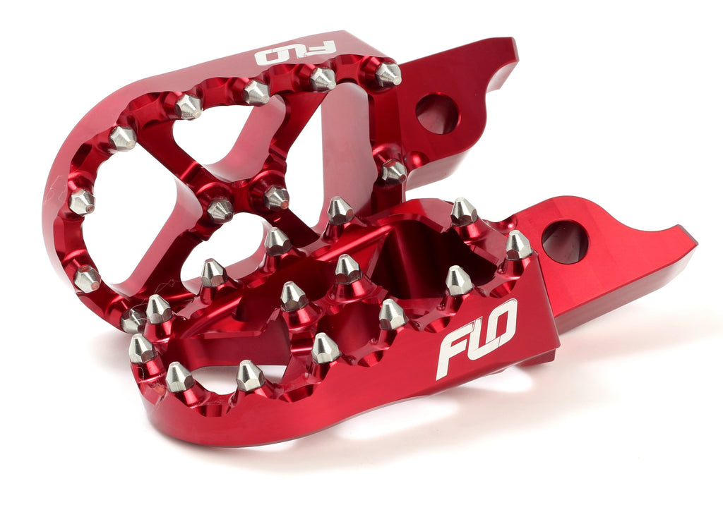 FLO MOTORSPORTS PRO SERIES FOOT PEGS RED KAW/HON FPEG-792R