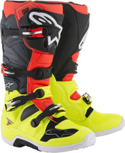 Load image into Gallery viewer, ALPINESTARS TECH 7 BOOTS YELLOW/RED/GREY SZ 15 2012014-5301-15