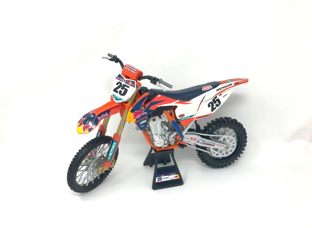 NEW-RAY REPLICA 1:10 RACE BIKE 17 KTM 450SX-F ORANGE(MUSQUIN) 57963