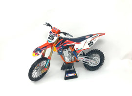 NEW-RAY REPLICA 1:10 RACE BIKE 17 KTM 450SX-F ORANGE(MUSQUIN) 57963