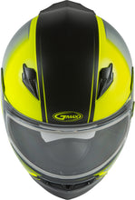 Load image into Gallery viewer, GMAX YOUTH GM-49Y HAIL SNOW HELMET MATTE HI-VIS/BLACK/GREY YL G2492742