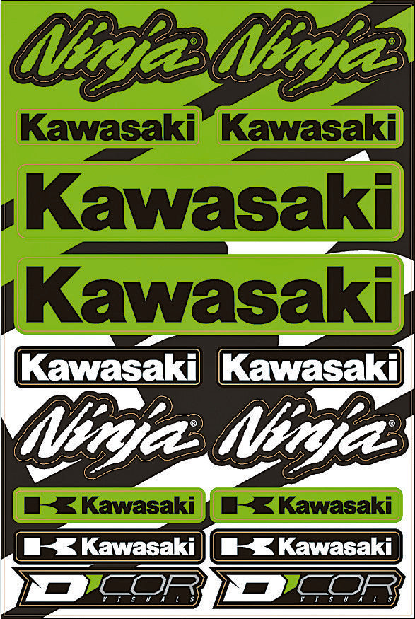 D'COR KAWASAKI STREET DECAL SHEET 40-20-102