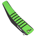 D'COR SEAT COVER TEAM KAW REPLICA BLACK/GREEN W/RIBS 30-20-102