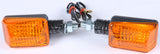 K&S UNIVERSAL SIGNAL LIGHTS CARBON W/AMBER LENS 25-7501