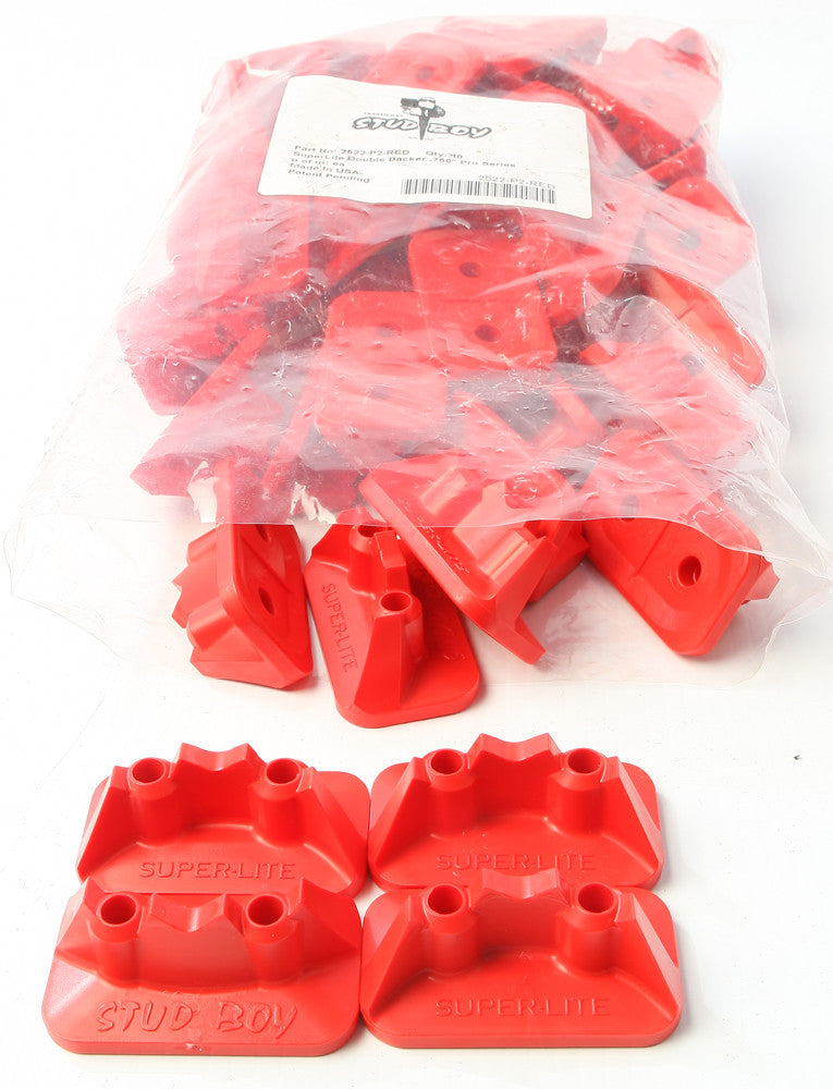STUD BOY SUPER-LITE PRO SERIES DOUBLE BACKERS .75" 48/PK RED 2522-P2-RED-atv motorcycle utv parts accessories gear helmets jackets gloves pantsAll Terrain Depot
