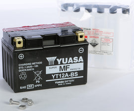 YUASA BATTERY YT12A-BS MAINTENANCE FREE YUAM32ABS (PLT-180)-atv motorcycle utv parts accessories gear helmets jackets gloves pantsAll Terrain Depot