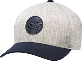 ALPINESTARS DOT PATCH HAT NATURAL HEATHER/NAVY LG/XL CURVED BILL 1139-81550-9107-L/XL