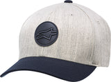 ALPINESTARS DOT PATCH HAT NATURAL HEATHER/NAVY LG/XL CURVED BILL 1139-81550-9107-L/XL