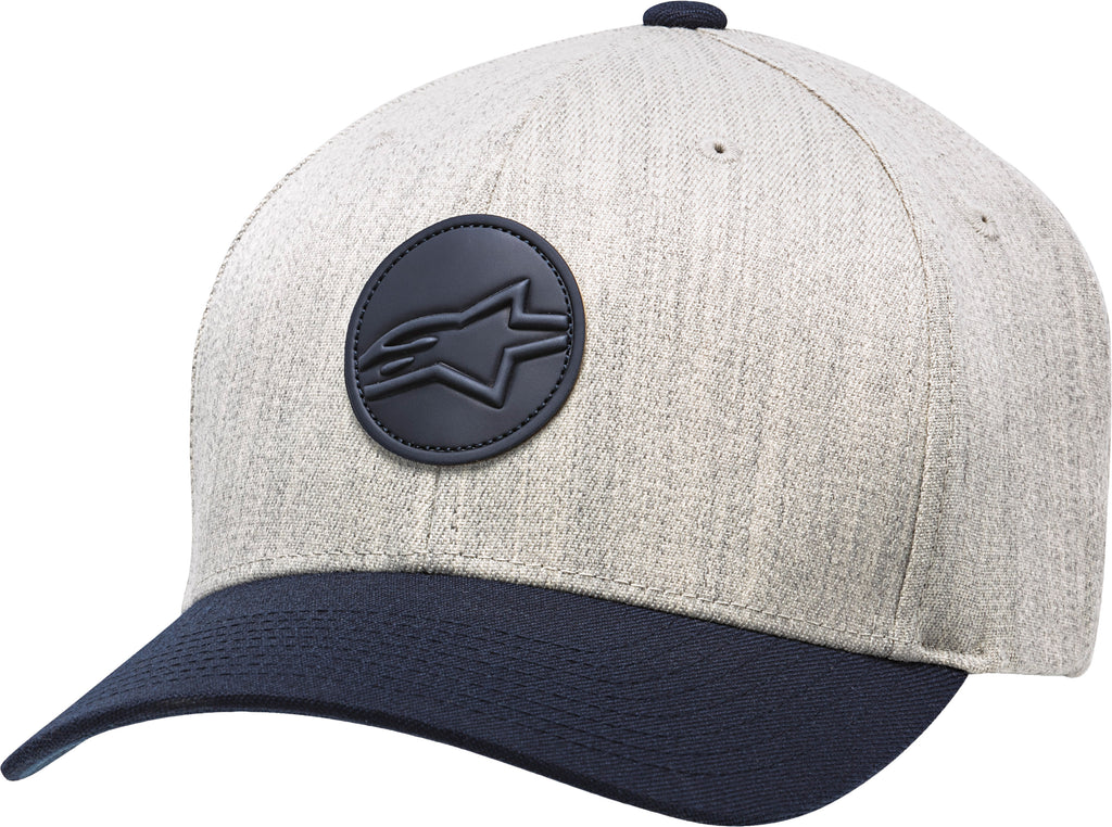 ALPINESTARS DOT PATCH HAT NATURAL HEATHER/NAVY SM/MD CURVED BILL 1139-81550-9107-S/M
