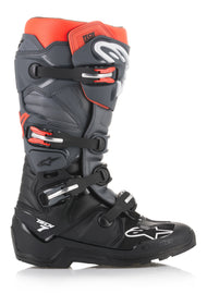 ALPINESTARS TECH 7 ENDURO BOOTS BLACK/GREY/RED SZ 09 2012114-1133-9