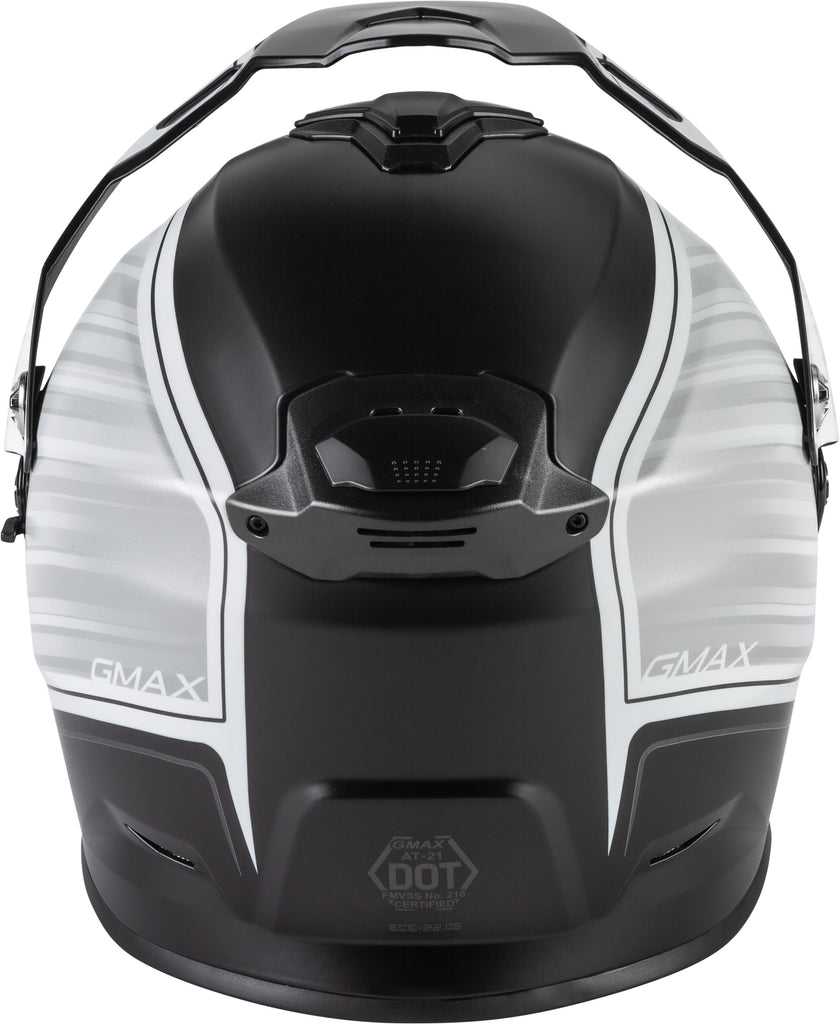GMAX AT-21 ADVENTURE RALEY HELMET MATTE BLACK/WHITE 2X G1211078