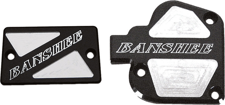 MODQUAD THROTTLE & BRAKE COVER SET BLACK LOGO BANSHEE TSET1-BBLK-atv motorcycle utv parts accessories gear helmets jackets gloves pantsAll Terrain Depot