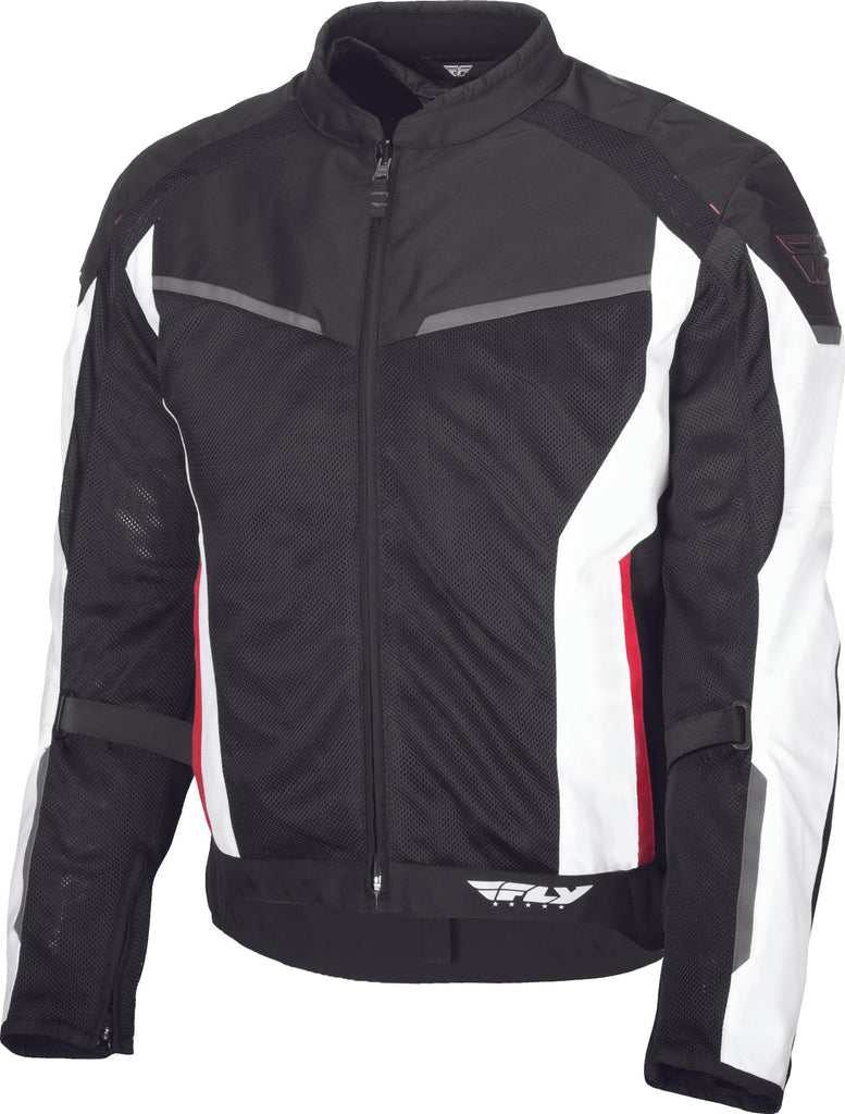 FLY RACING STRATA JACKET BLACK/WHITE/RED MD 477-2101-3