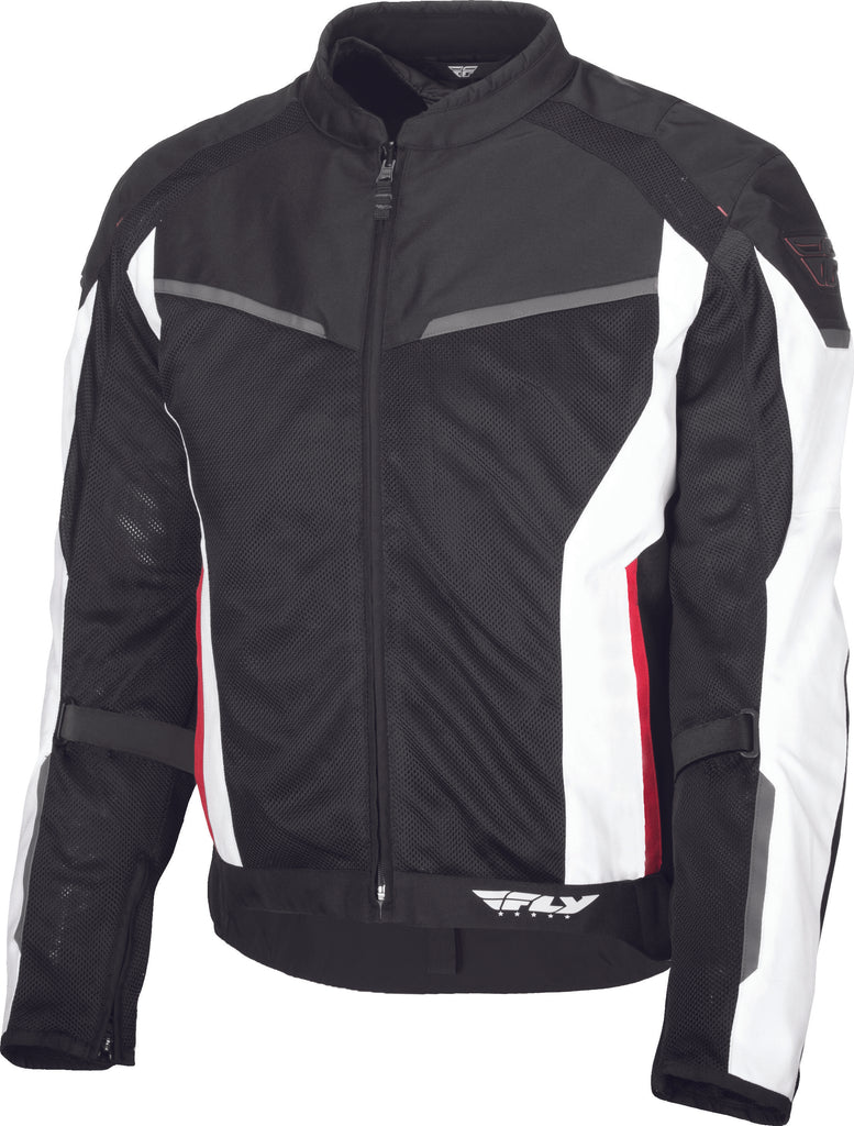 FLY RACING STRATA JACKET BLACK/WHITE/RED XL 477-2101-5
