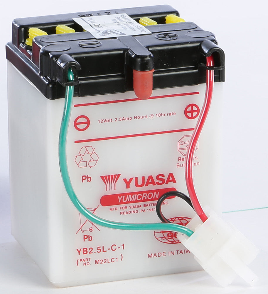 YUASA BATTERY YB2.5L-C-1 CONVENTIONAL YUAM22LC1-atv motorcycle utv parts accessories gear helmets jackets gloves pantsAll Terrain Depot