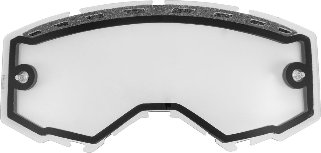 FLY RACING DUAL LENS W/VENTS AND POST CLEAR FLB-030