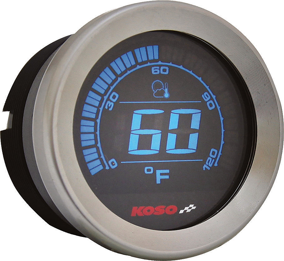 KOSO DIGITAL GAUGE CLUSTER SILVER BEZEL 04-13 FLHT AND FLTR BA050901-atv motorcycle utv parts accessories gear helmets jackets gloves pantsAll Terrain Depot