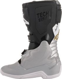 ALPINESTARS TECH 7S BOOTS BLACK/SILVER/WHITE/GOLD SZ 02 2015017-1829-02